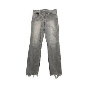 Gap Jeans Womens 29/8R Gray True Skinny Mid Rise Button Fly Raw Step Hem Denim